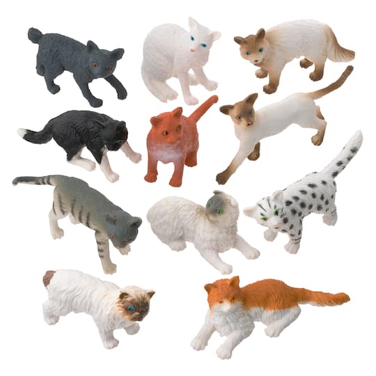 12 Pack: Safari Ltd&#xAE; TOOBS&#xAE; Domestic Cats Set